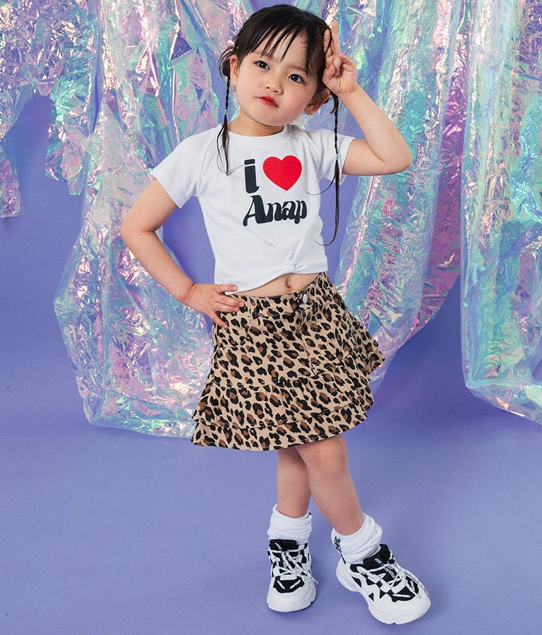 I LOVE ロゴ ウエスト クロス ミニ Tシャツ【ジュニアお揃い】 423-3374