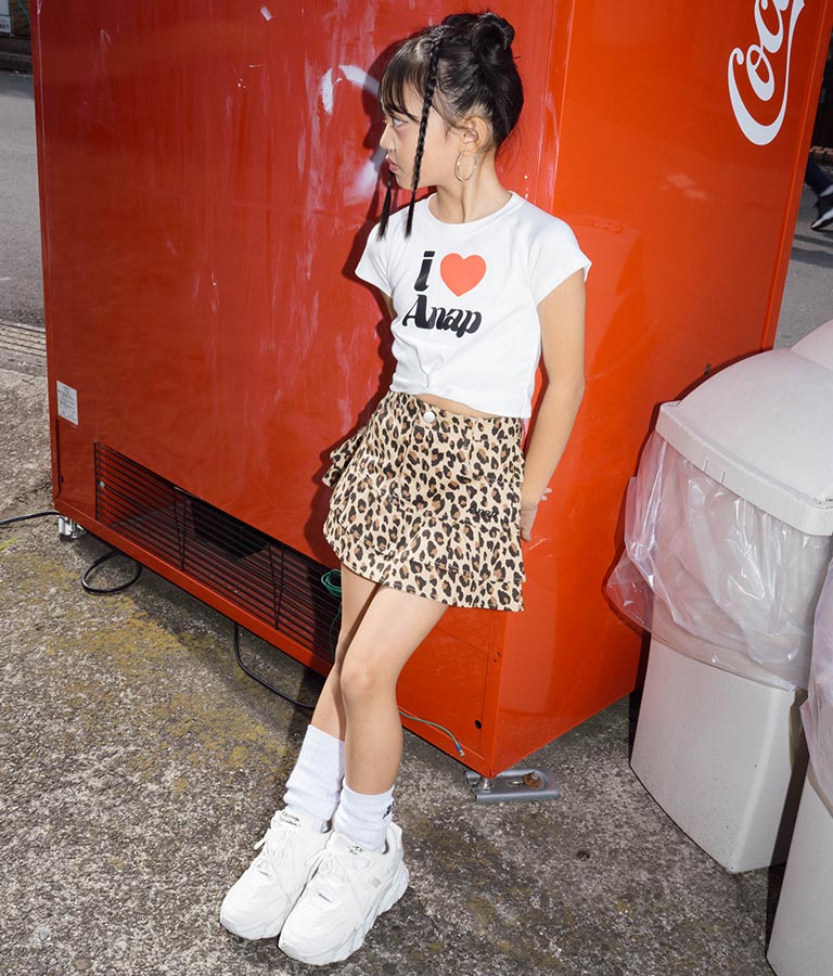 I LOVE ロゴ ウエスト クロス ミニ Tシャツ【ジュニアお揃い】 423-3374