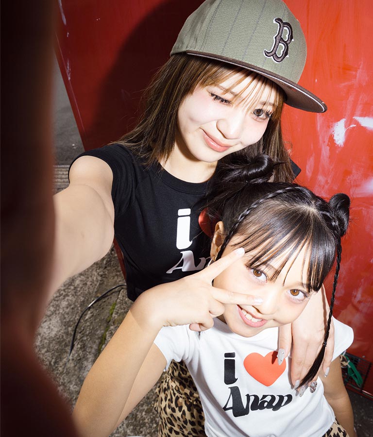 I LOVE ロゴ ウエスト クロス ミニ Tシャツ【ジュニアお揃い】 423-3374