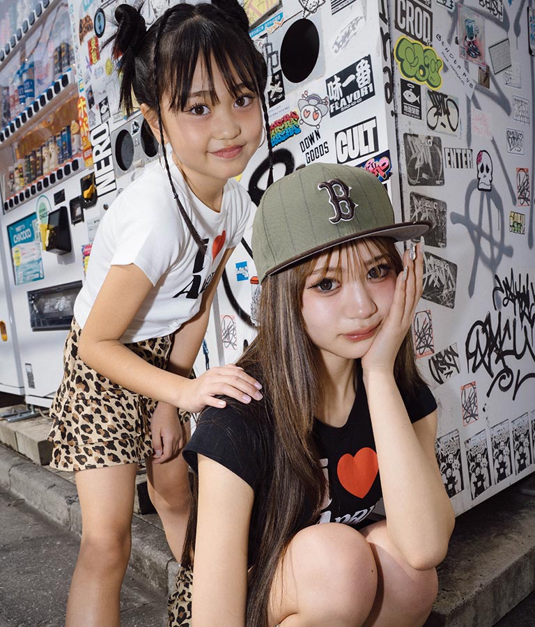 I LOVE ロゴ ウエスト クロス ミニ Tシャツ【ジュニアお揃い】 423-3374