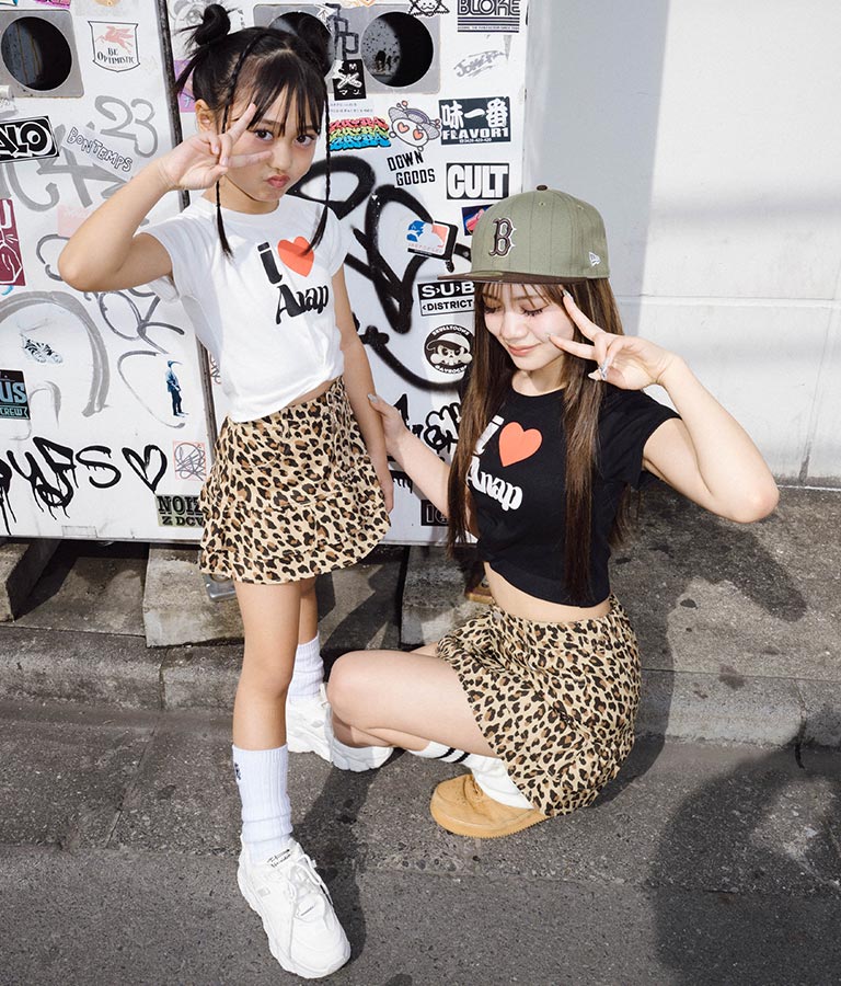 I LOVE ロゴ ウエスト クロス ミニ Tシャツ【ジュニアお揃い】 423-3374