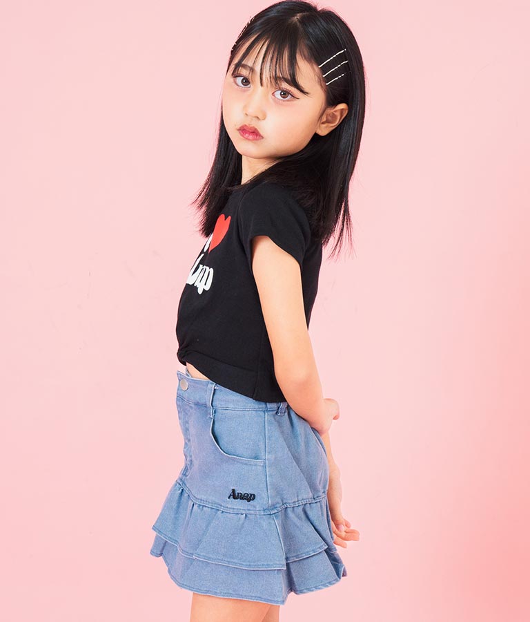 I LOVE ロゴ ウエスト クロス ミニ Tシャツ【ジュニアお揃い】 423-3374