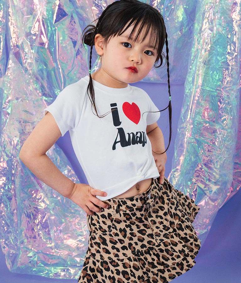 I LOVE ロゴ ウエスト クロス ミニ Tシャツ【ジュニアお揃い】 423-3374
