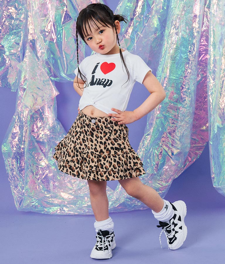 I LOVE ロゴ ウエスト クロス ミニ Tシャツ【ジュニアお揃い】 423-3374