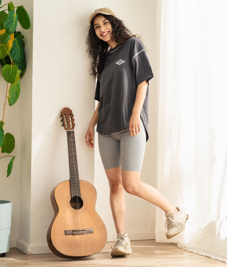 オルテガ デニム ワッペン オーバーサイズ 半袖 Tシャツ 853-5930