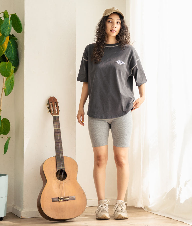 オルテガ デニム ワッペン オーバーサイズ 半袖 Tシャツ 853-5930