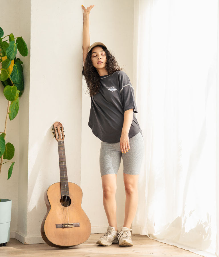 オルテガ デニム ワッペン オーバーサイズ 半袖 Tシャツ 853-5930