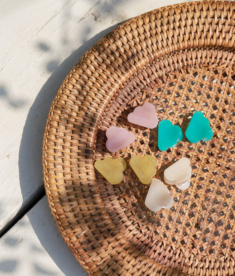 2セット モクモク クリア カラー ミニ ヘア クリップ 859-5944