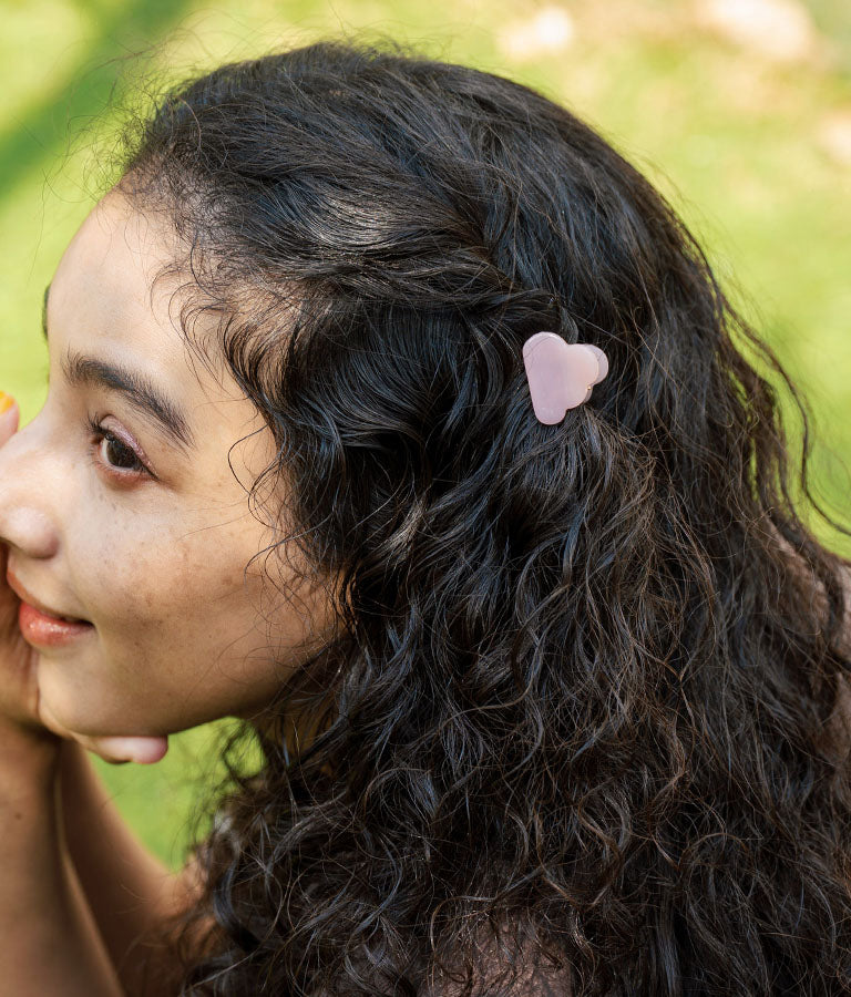 2セット モクモク クリア カラー ミニ ヘア クリップ 859-5944