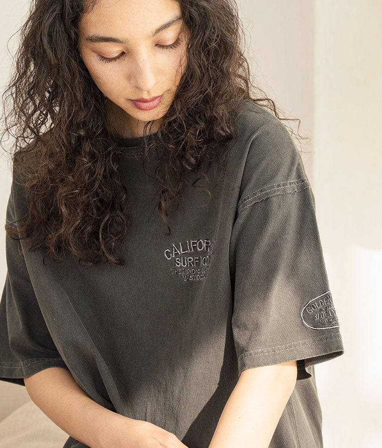 ピグメント加工 カットオフ CALIFORNIA ロゴ Tシャツ 853-5929