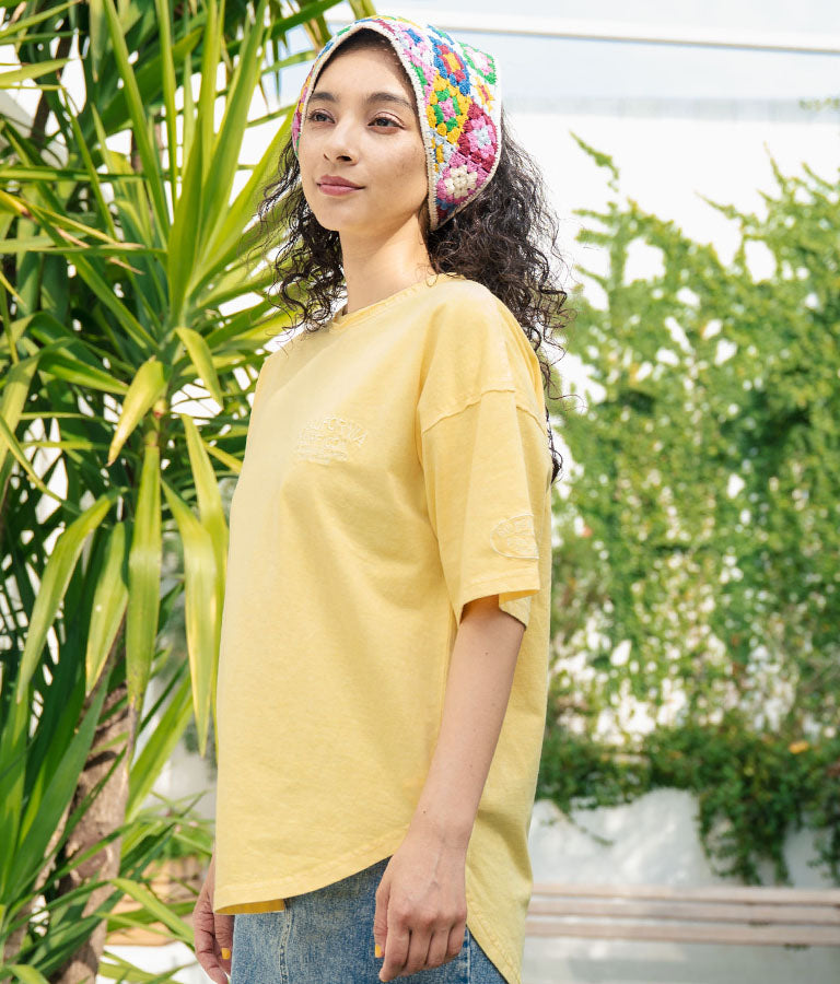 ピグメント加工 カットオフ CALIFORNIA ロゴ Tシャツ 853-5929