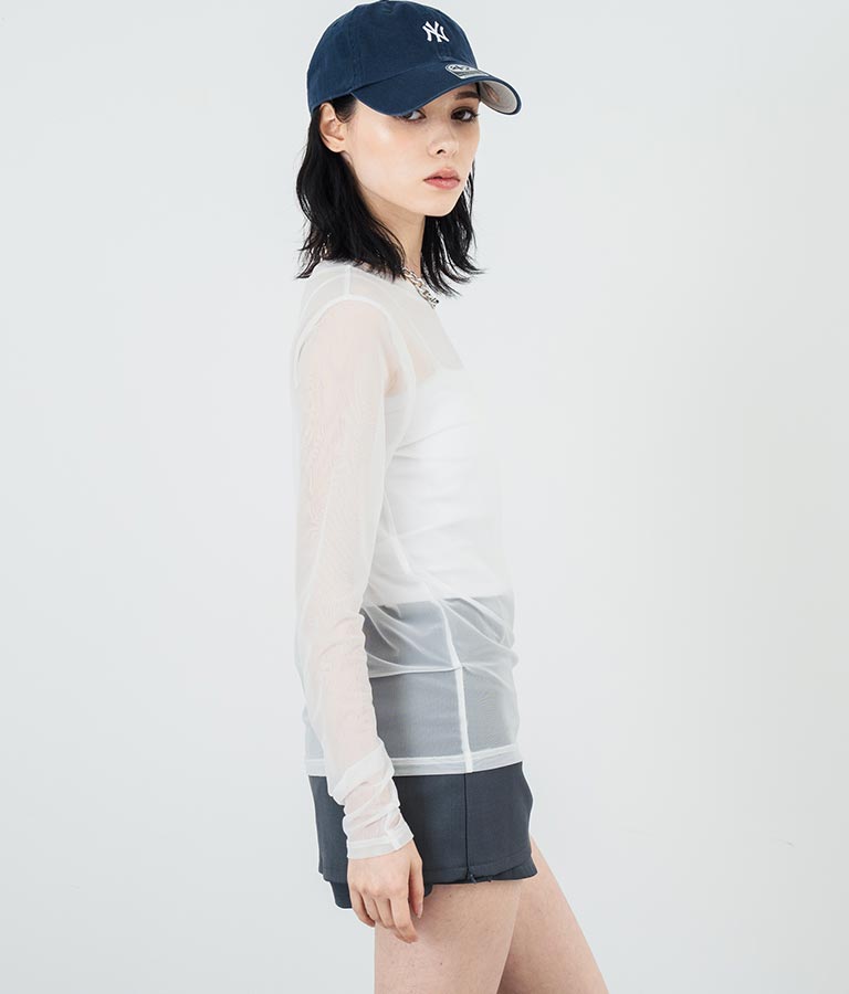 パワーメッシュ クルーネック ロングスリーブ Tシャツ