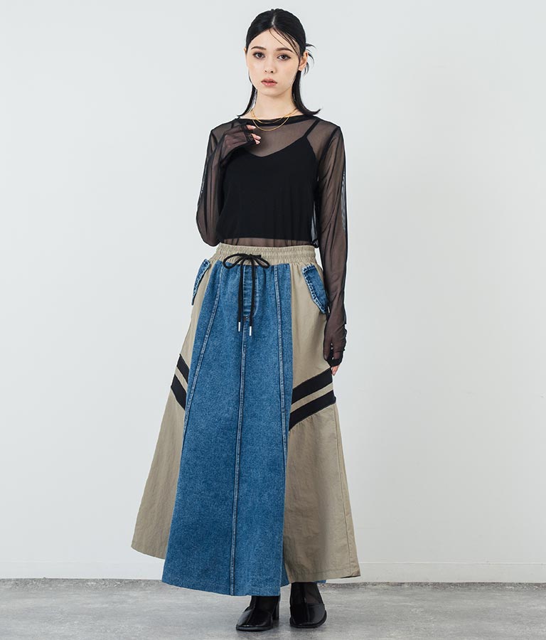 パワーメッシュ クルーネック ロングスリーブ Tシャツ 793-9230
