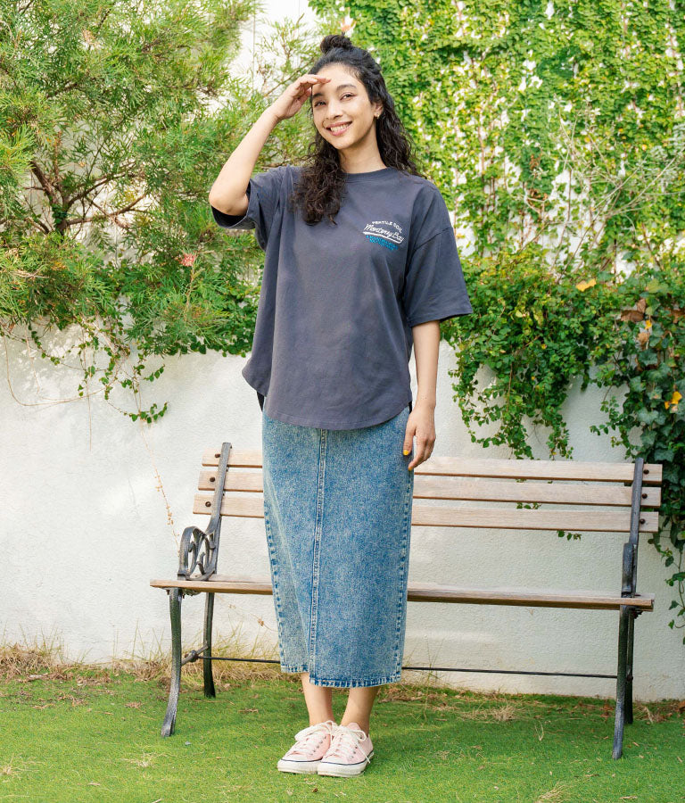 SURF ロゴ 刺繍 オーバーサイズ シルエット 半袖 Tシャツ 853-5928