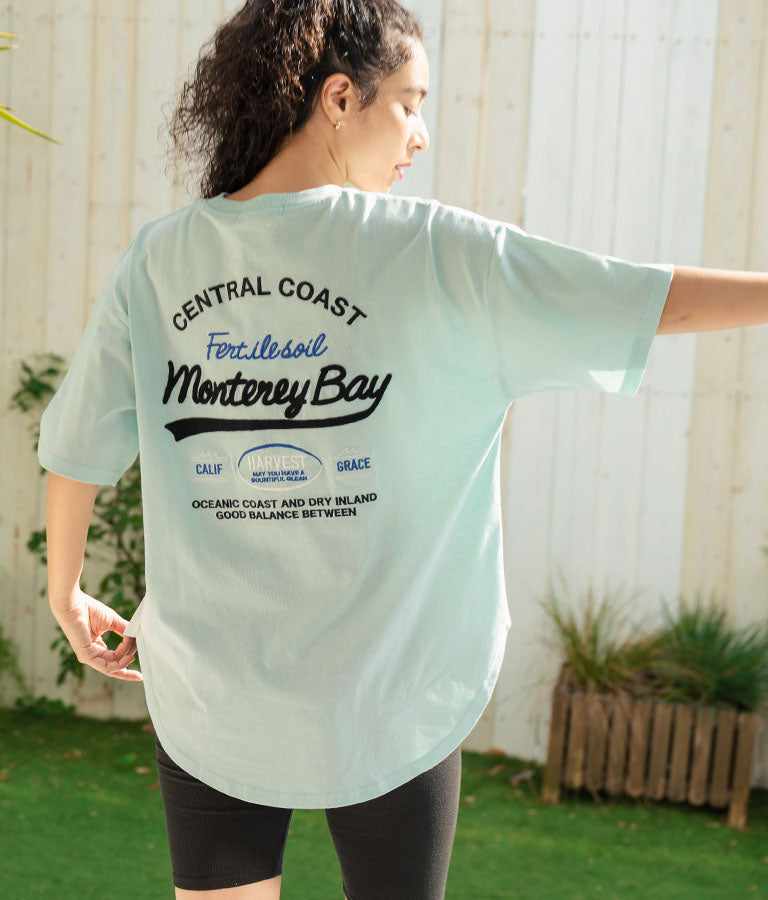 SURF ロゴ 刺繍 オーバーサイズ シルエット 半袖 Tシャツ 853-5928