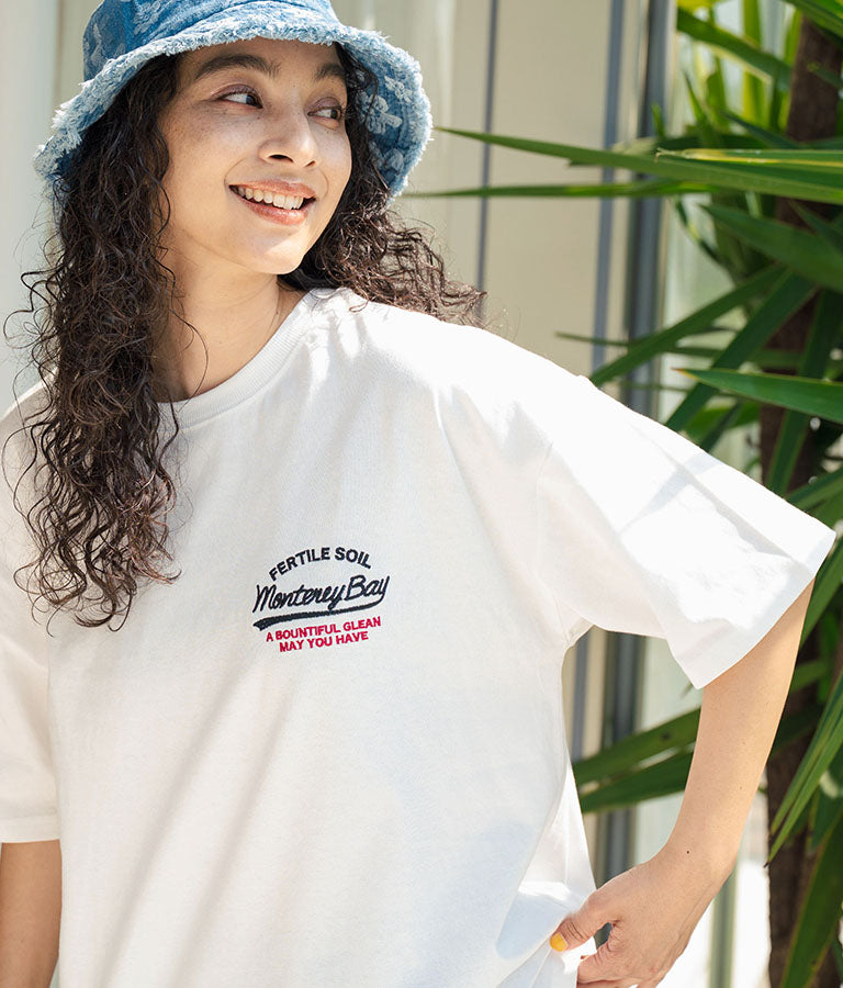 SURF ロゴ 刺繍 オーバーサイズ シルエット 半袖 Tシャツ 853-5928