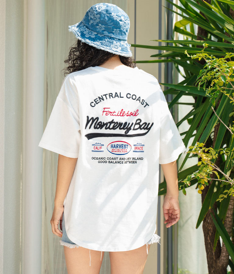 SURF ロゴ 刺繍 オーバーサイズ シルエット 半袖 Tシャツ 853-5928