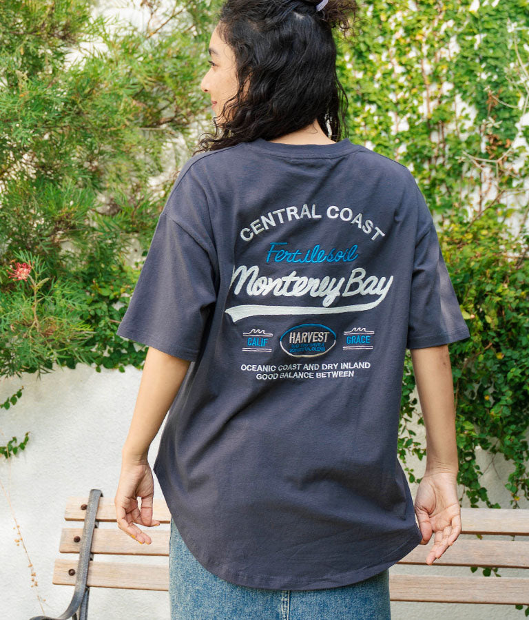 SURF ロゴ 刺繍 オーバーサイズ シルエット 半袖 Tシャツ 853-5928