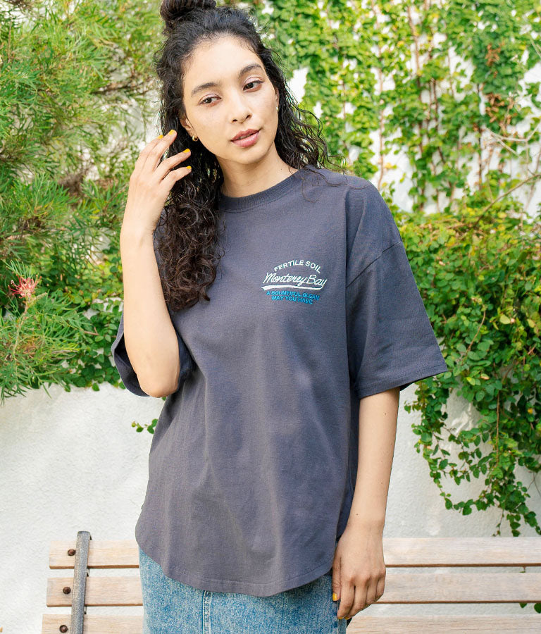 SURF ロゴ 刺繍 オーバーサイズ シルエット 半袖 Tシャツ 853-5928