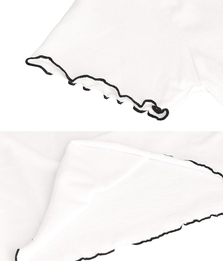 Tシャツ ×レースアップ ビスチェ セット トップス 428-3377