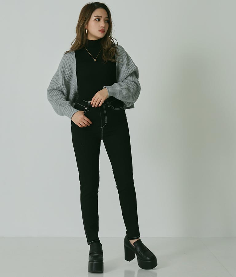 ニットクロップドボレロ 794-8410