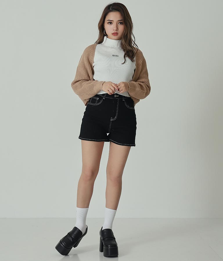 ニットクロップドボレロ 794-8410