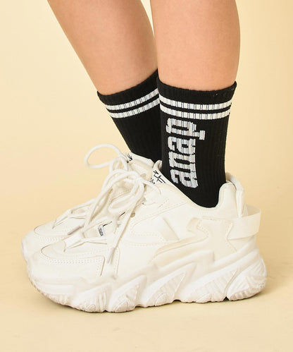 ライン入 ロゴ ソックス 429-3515