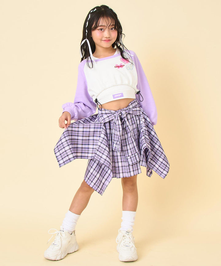 ラベンダー(130サイズ着用/身長：約133cm)