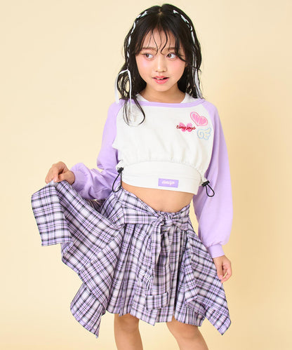 ラベンダー(130サイズ着用/身長：約133cm)