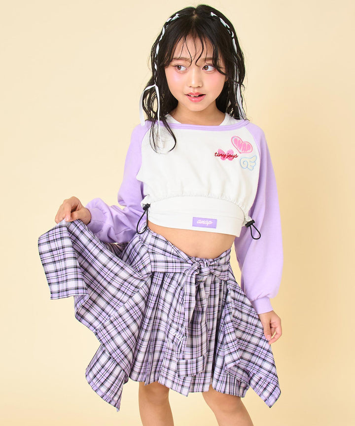 ラベンダー(130サイズ着用/身長：約133cm)