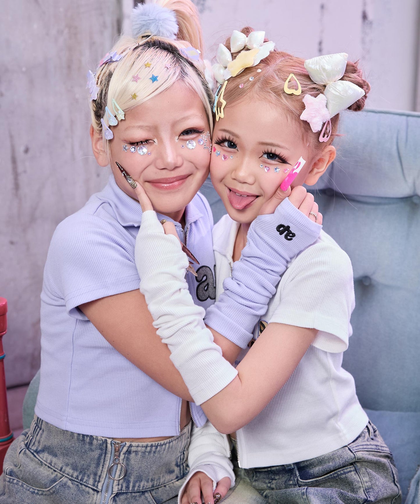 アームウォーマー付 ダブルジップ トップス 428-3570