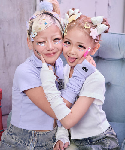 アームウォーマー付 ダブルジップ トップス 428-3570