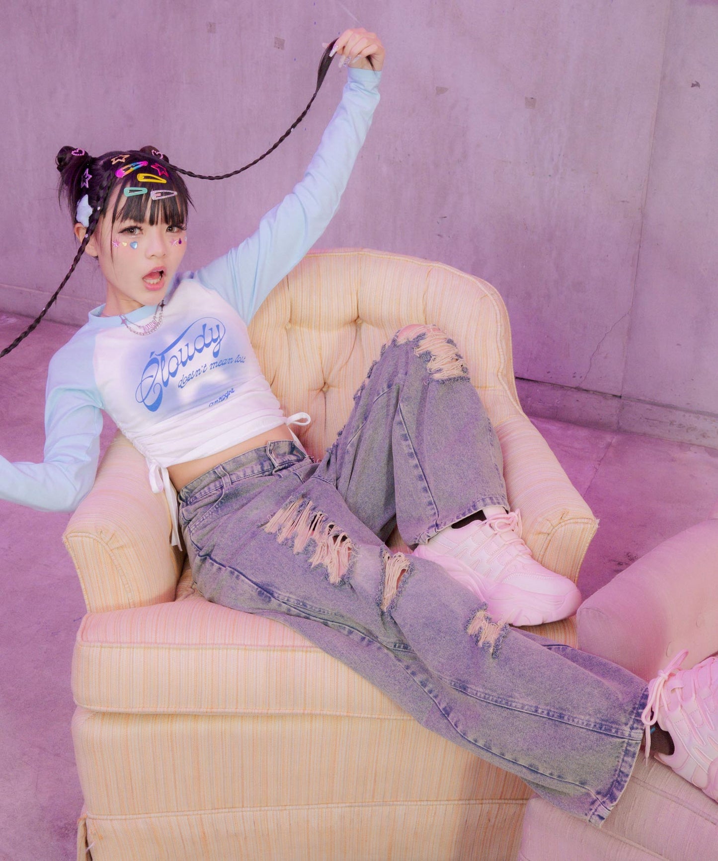 ハイクラッシュ ワイドパンツ 912-7893