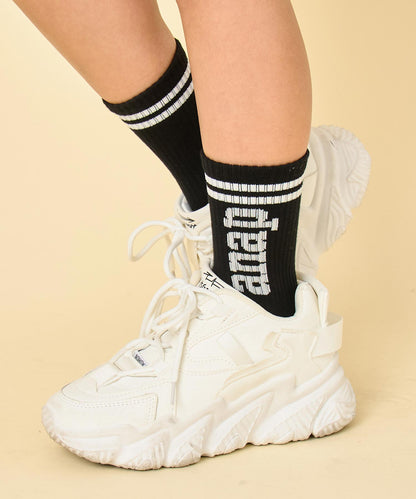 ライン入 ロゴ ソックス 429-3515