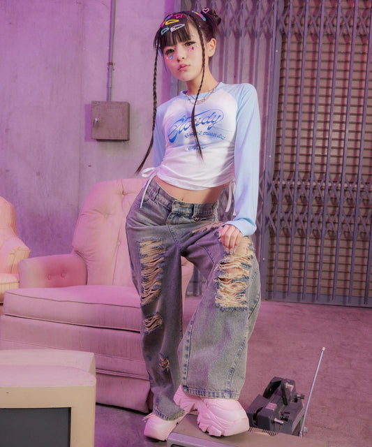 ハイクラッシュ ワイドパンツ 912-7893