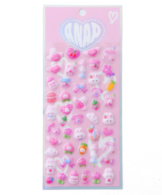 ラブリーうさぎちゃん ぷっくり シール 429-3634