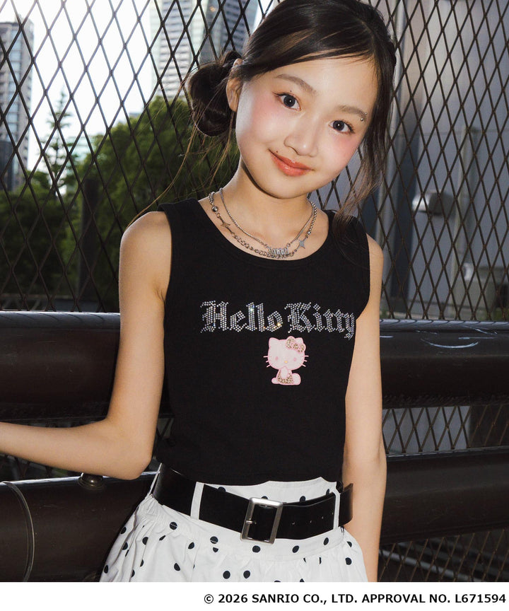ANAPGIRL × HELLOKITTY ラインストーン ロゴタンクトップ 913-7979