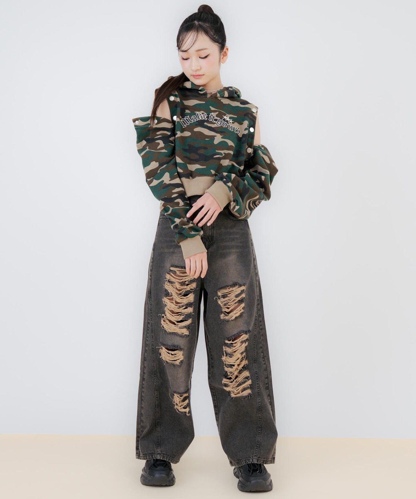 カーキ/150cm(Sサイズ着用)