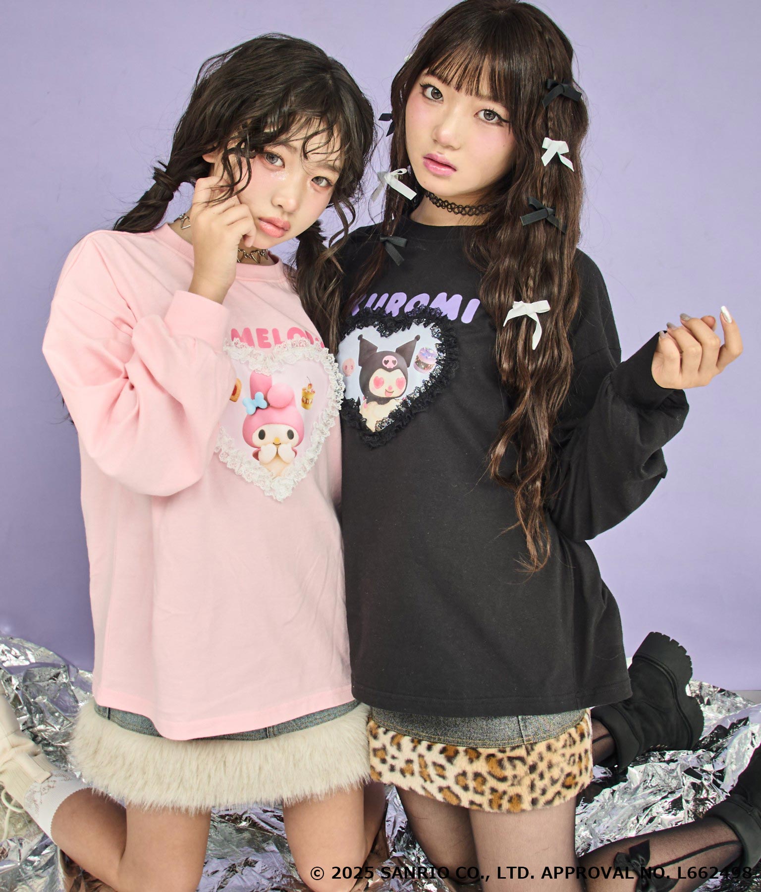 ANAP GiRL ×【 クロミ 】ハートフリル オーバー ロンT 913-7871 – ANAP