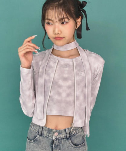 ホワイト(Sサイズ着用/身長：約150cm)
