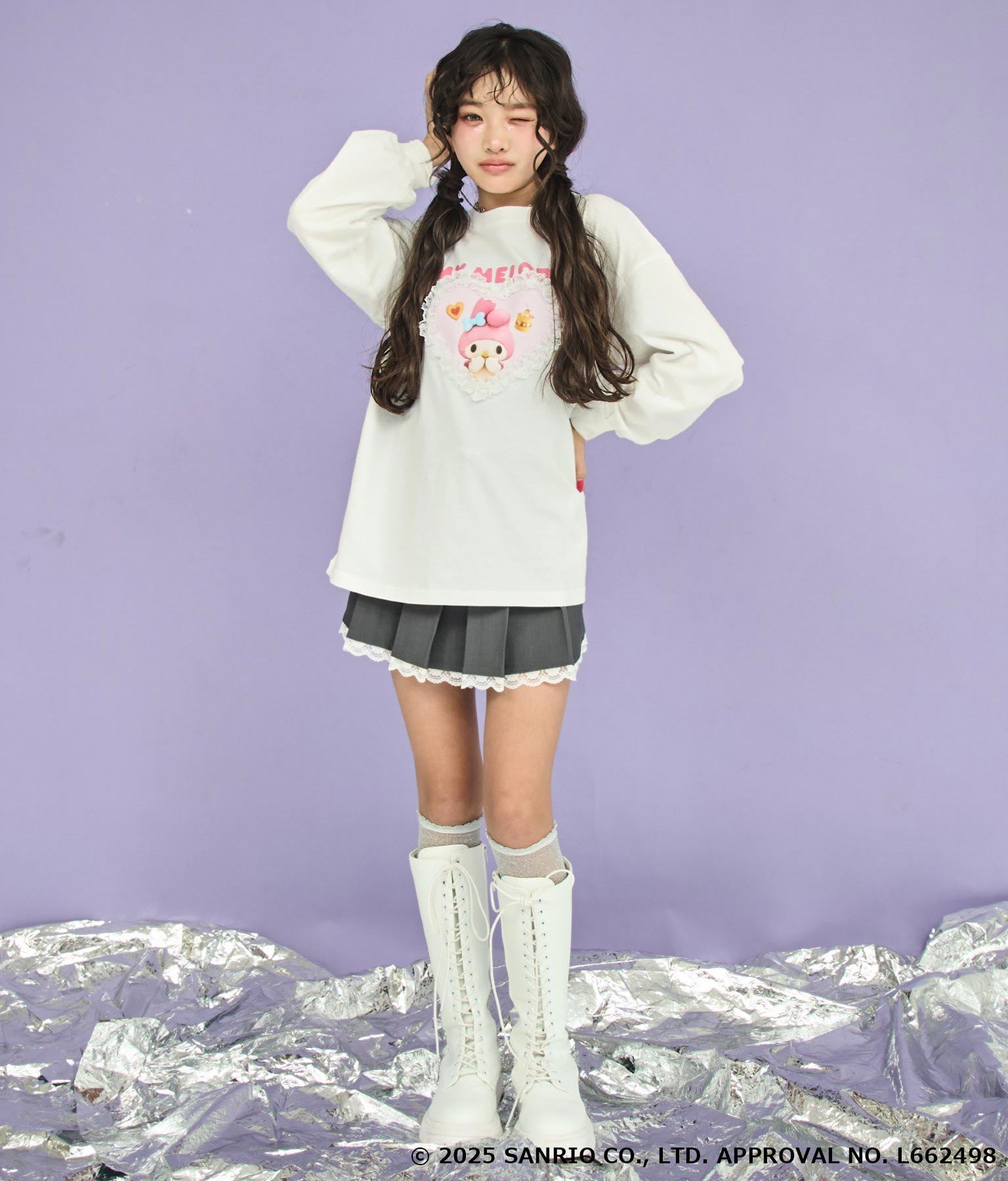 ホワイト/143cm(Sサイズ着用)