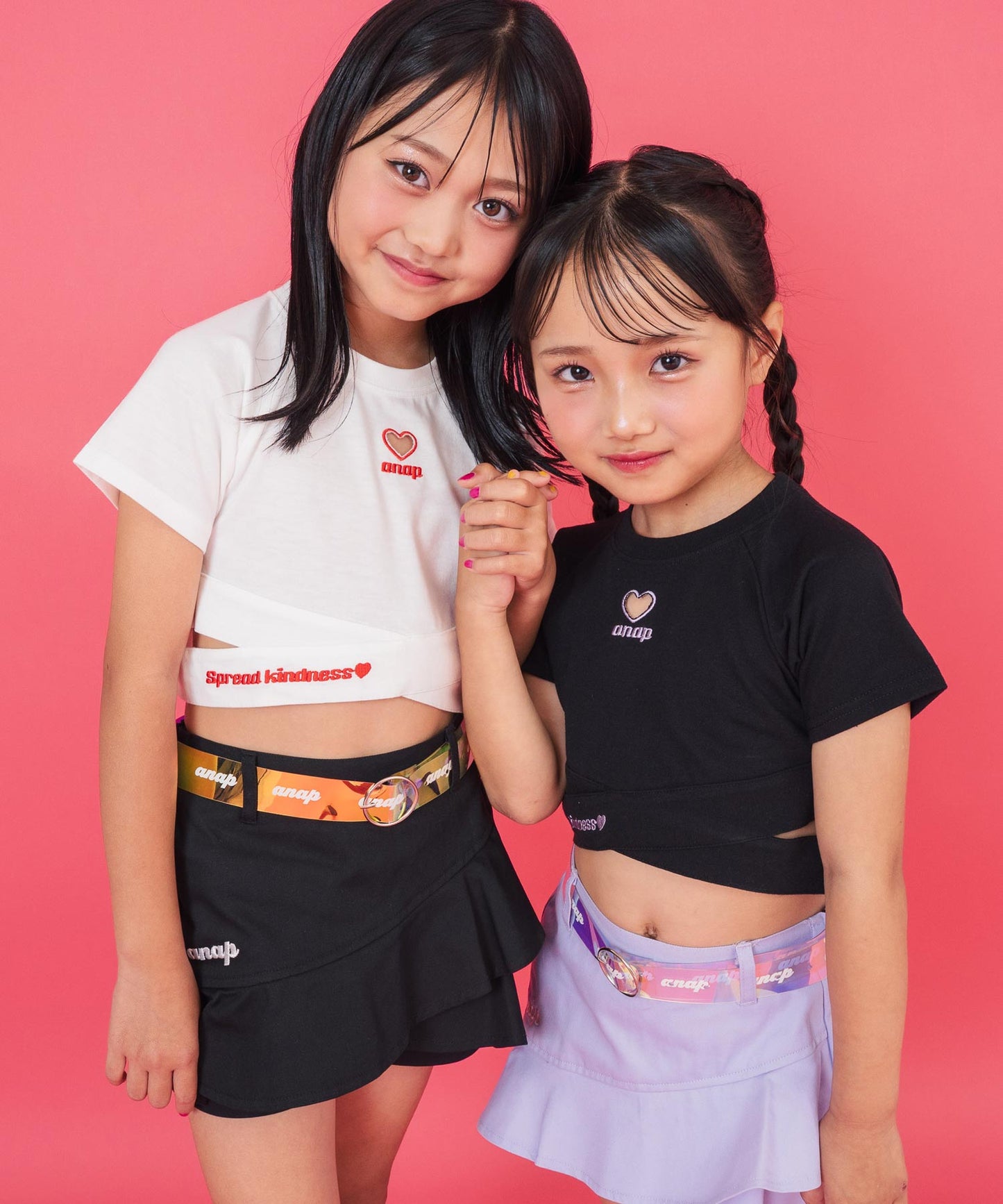 ハートアキ クロス デザイン Tシャツ トップス 423-3410