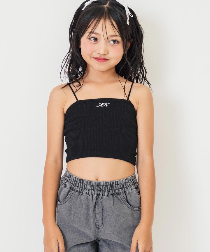 刺繍 パッド入り キャミソール【ジュニアお揃い】 423-3407