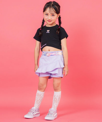 ハートアキ クロス デザイン Tシャツ トップス 423-3410