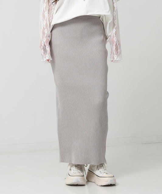 ラメニット バックスリット ナロースカート 151-5957