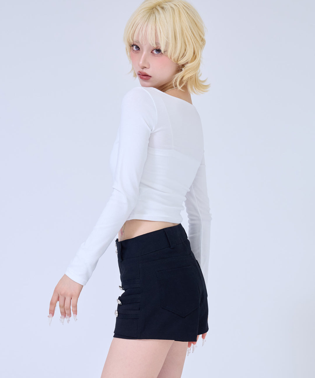 ブラック(Sサイズ着用/身長：約158cm)