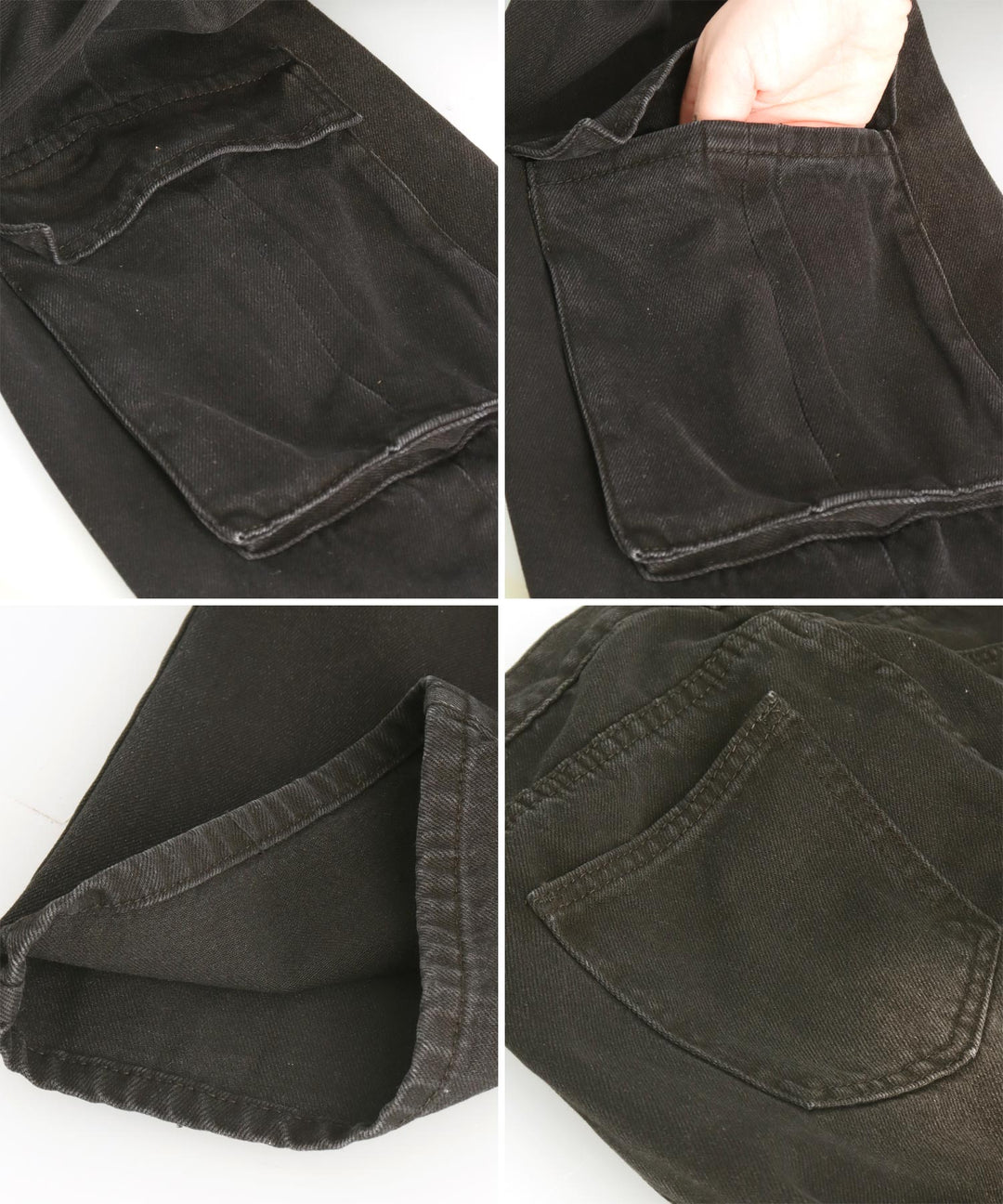 ウエスト レイヤード デザイン カーゴ デニム パンツ 152-5726