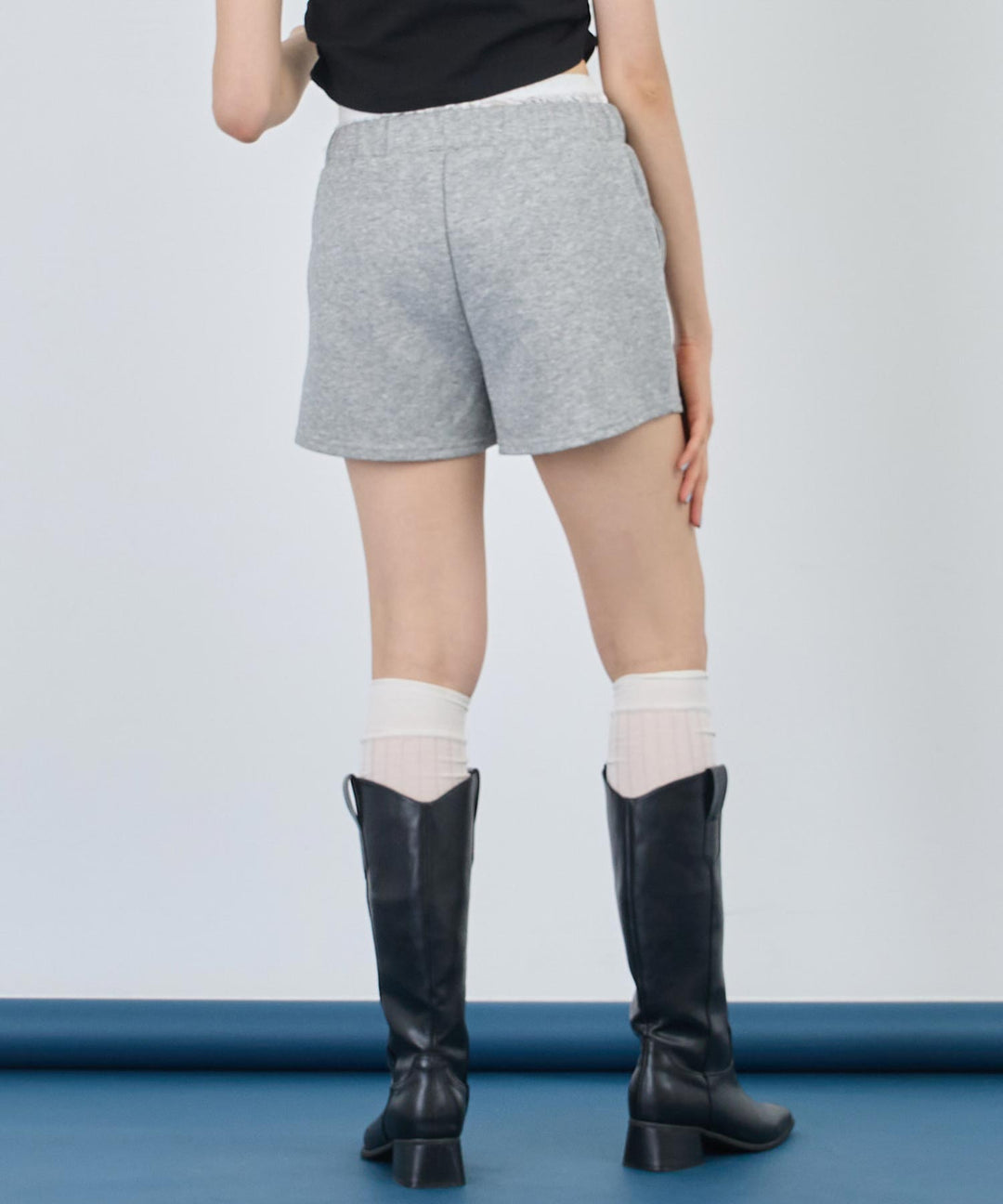 レース レイヤード風 スウェット ショート パンツ 152-5759