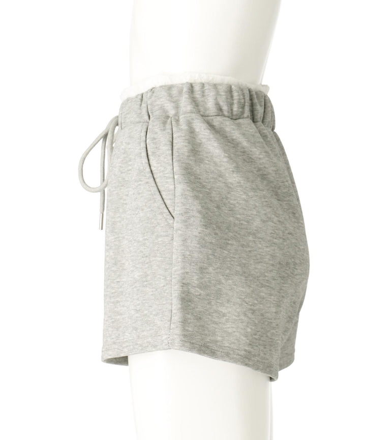 レース レイヤード風 スウェット ショート パンツ 152-5759