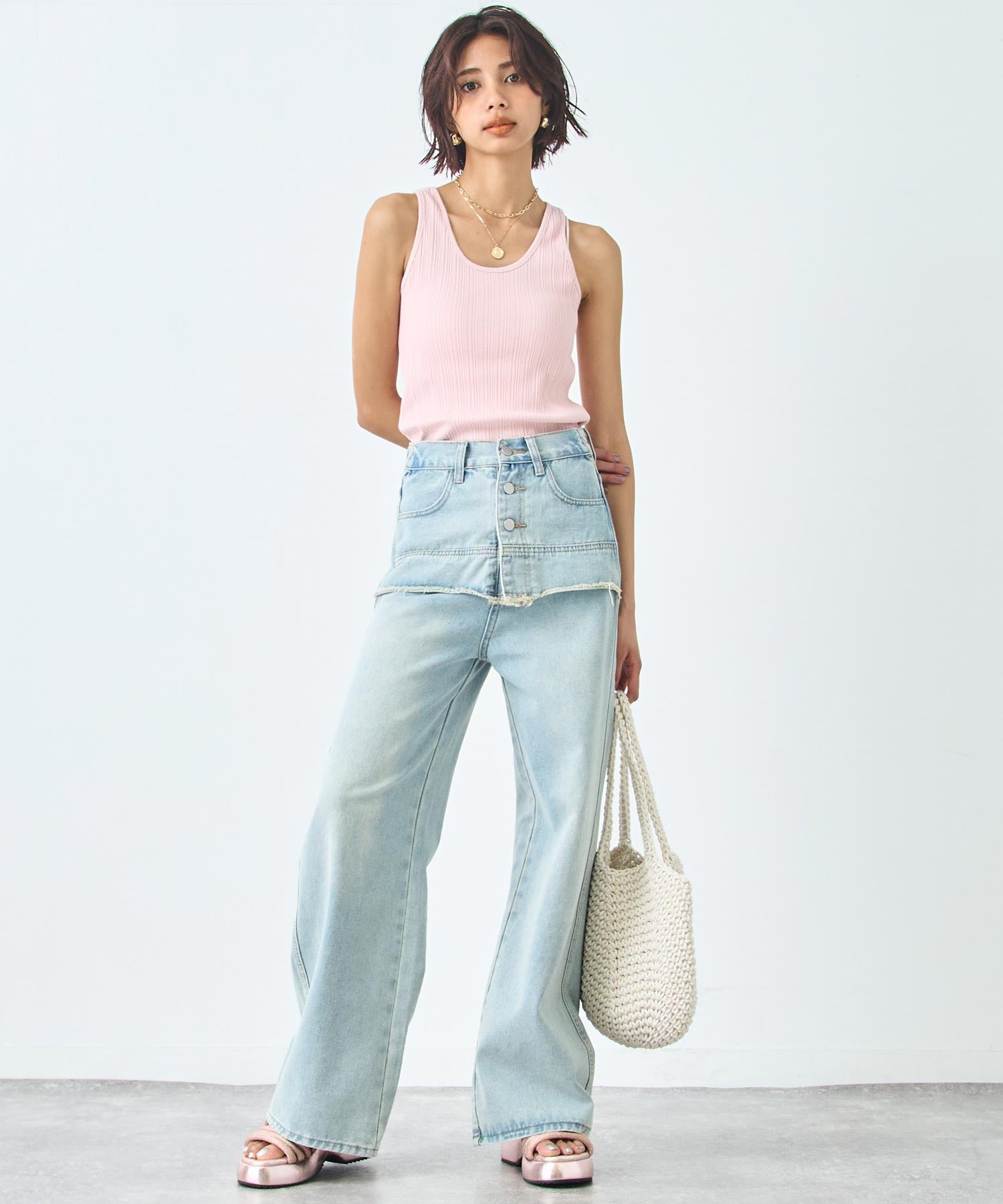 ライトブルー/167cm(Sサイズ着用)